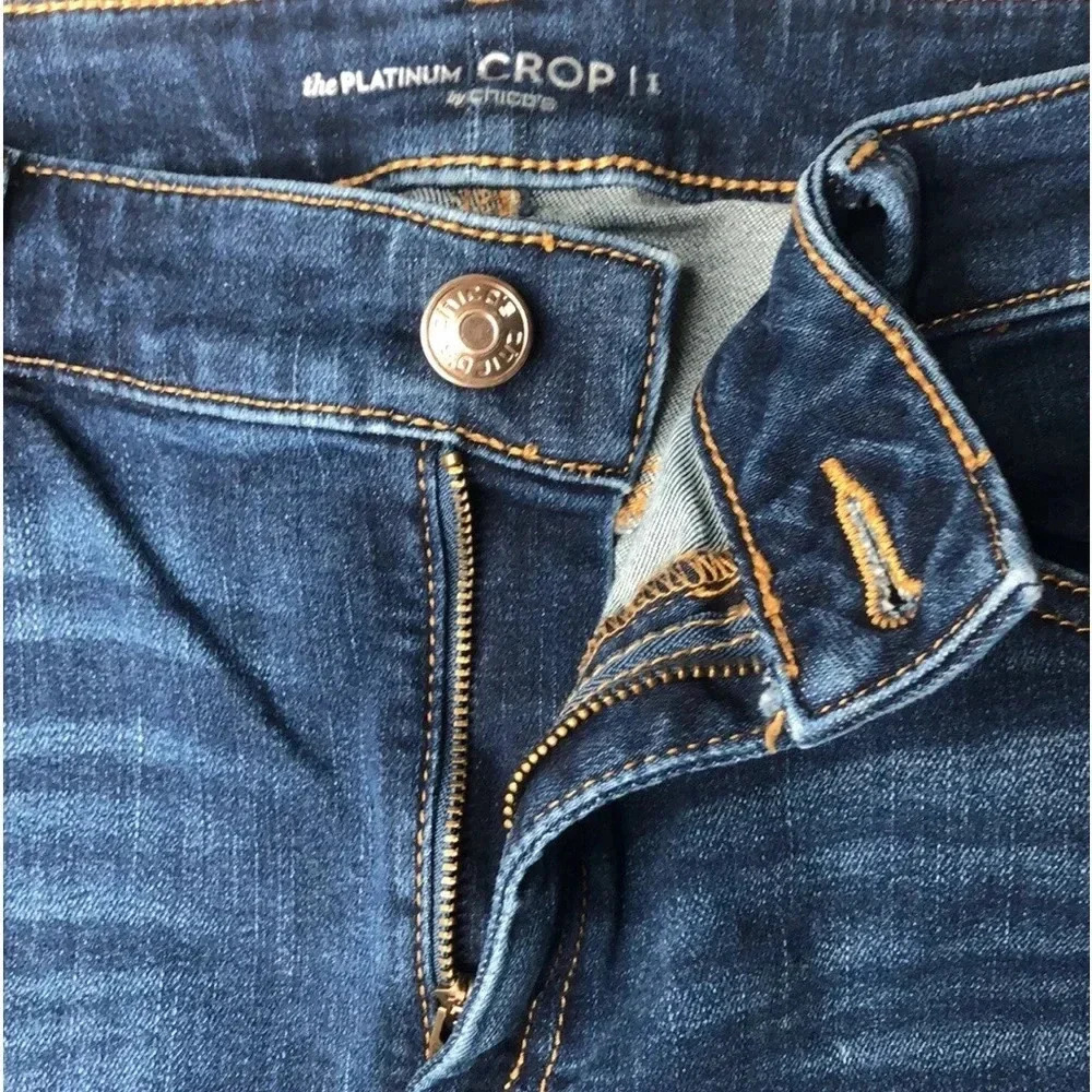 Chico’s The Platinum Crop Jeans - Picture 6 of 7